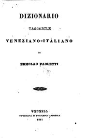 Cover of: Dizionario tascabile veneziano-italiano