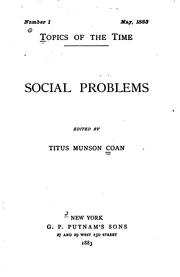 Cover of: Social problems by T. M. Coan