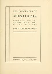 Reminiscences of Montclair by Philip Doremus