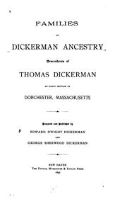 Cover of: Families of Dickerman ancestry | Edward Dwight Dickerman