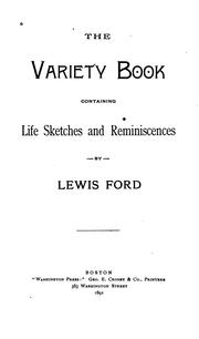 Cover of: The variety book containing life sketches and reminiscences