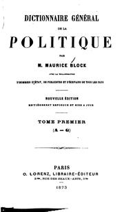 Cover of: Dictionnaire général de la politique by Block, Maurice