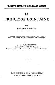 Cover of: La princesse Lointaine by Edmond Rostand