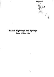 Cover of: Italian highways and byways from a motor car