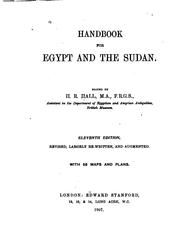 Cover of: Handbook for Egypt and the Sudan.