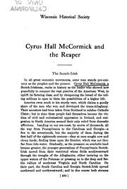 Cover of: Cyrus Hall McCormick and the reaper