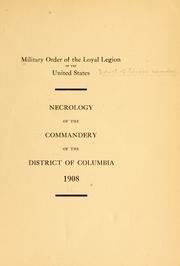 Cover of: In memoriam, companion Lieutenant-General John McAllister Schofield ... by Military Order of the Loyal Legion of the United States. Commandery of the District of Columbia.