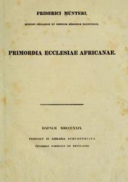 Cover of: Frederici Münteri ... by Friedrich Münter