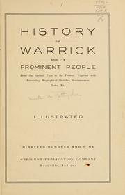 History of Warrick and its prominent people by Monte Melchoir Katterjohn