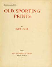 Old sporting prints by Nevill, Ralph