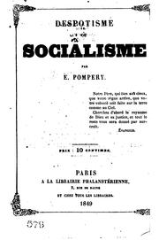 Cover of: Despotisme ou socialisme