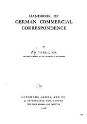 Cover of: Handbook of German commercial correspondence