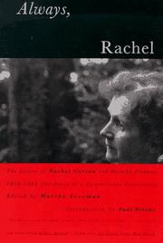 Cover of: Always, Rachel by Rachel Carson, Dorothy Freeman