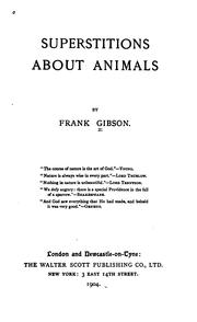 Cover of: Superstitions about animals