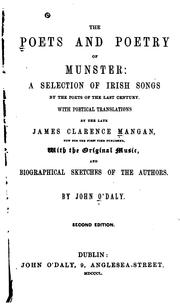 Cover of: The poets and poetry of Munster by James Clarence Mangan