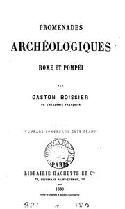Cover of: Promenades archéologiques by Boissier, Gaston