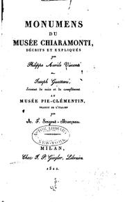 Monumens du musée Chiaramonti by Filippo Aurelio Visconti