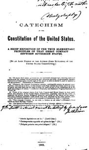 Cover of: Catechism of the Constitution of the United States. | Lewis Cruger