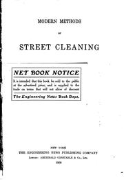 Cover of: Modern methods of street cleaning