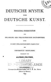 Cover of: Deutsche Mystik und deutsche Kunst.