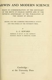 Cover of: Darwin and modern science by Ed. for the Cambridge philosophical society and the syndics of the University press, by A.C. Seward ...