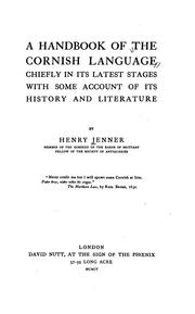 Cover of: A handbook of the Cornish language: chiefly in its latest stages, with some account of its history and literature