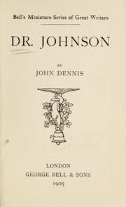 Cover of: Dr. Johnson