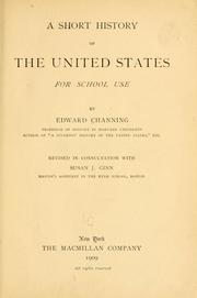 Cover of: A short history of the United States for school use