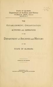 Cover of: Laws governing the Department of Archives and History.