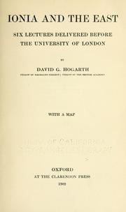 Cover of: Ionia and the East by D. G. Hogarth