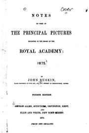 Cover of: Notes on some of the principal pictures exhibited in the rooms of the Royal academy: 1875.