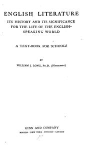 English literature by William J. Long