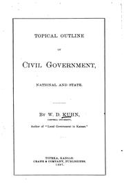 Cover of: Topical outline of civil government, national and state