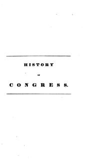 History of Congress by Agg, John
