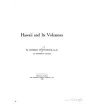 Cover of: Hawaii and its volcanoes by Charles H. Hitchcock