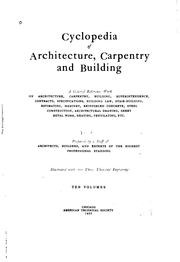 Cover of: Cyclopedia of architecture, carpentry and building by American School of Correspondence, Chicago.