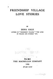 Cover of: Friendship Village love stories by Zona Gale