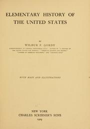 Cover of: Elementary history of the United States by Wilbur Fisk Gordy