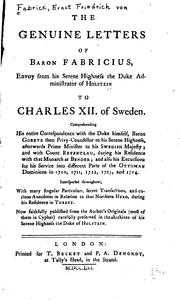 The genuine letters of Baron Fabricius by Friedrich Ernst von Fabrice
