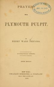 Cover of: Prayers from Plymouth pulpit.