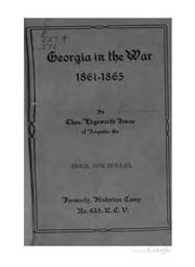 Cover of: Georgia In The War 1861-1865