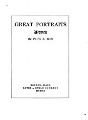 Cover of: Great portraits, women