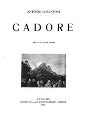 Cadore by Lorenzoni, Antonio.