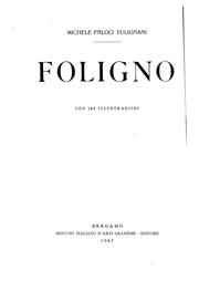 Cover of: Foligno by Michele Faloci-Pulignani