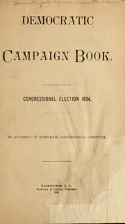 Democratic campaign book by Democratic Congressional Committee, 1893-1895.