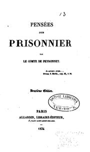 Cover of: Pensées d'un prisonnier