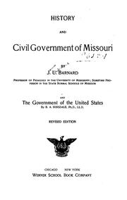 Cover of: History and civil government of Missouri