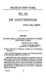 Cover of: Documents of the Convention of the State of New York, 1867-'68.
