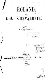 Cover of: Roland: ou, La chevalerie.