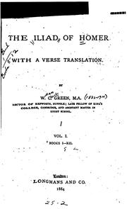 Cover of: The Iliad of Homer with a verse translation. by Όμηρος, Όμηρος